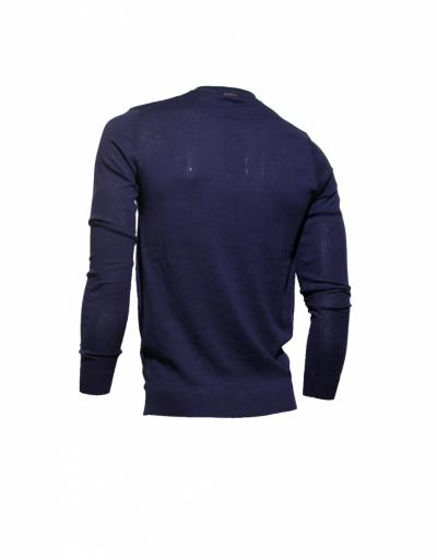 Maglione girocollo in misto cotone e seta