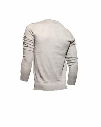 Maglione girocollo in misto cotone e seta
