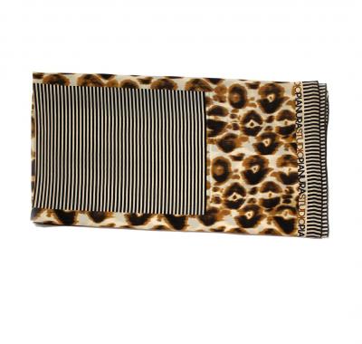 Sciarpa donna in seta fantasia animalier