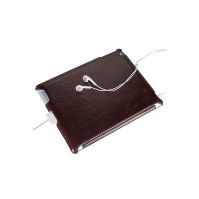 Custodia pieghevole per iPad®2 e nuovo iPad® con patta pieghevole mogano Blue Square
