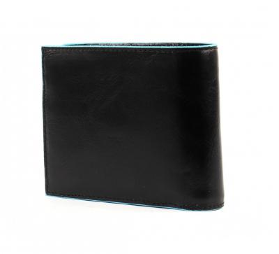Portafoglio uomo con portamonete, porta carte di credito e doppio volantino Blue Square