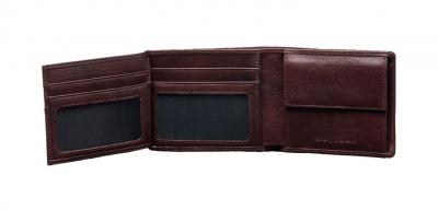 Portafoglio uomo pocket con portamonete, porta carte di credito e volantino Vibe