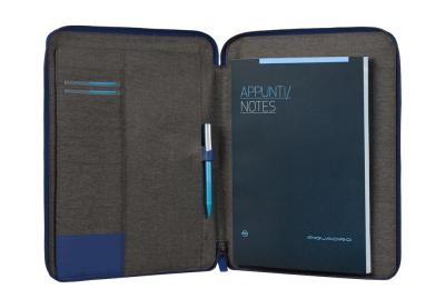Portablocco sottile formato A4 con chiusura a zipe porta penne Pulse