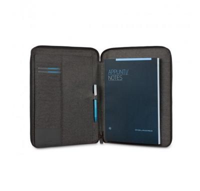 Portablocco sottile formato A4 con chiusura a zipe porta penne Pulse