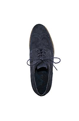 SCARPA STRINGATA IN PELLE SCAMOSCIATA
