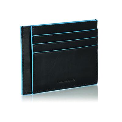 PORTA CARTE DI CREDITO IN PELLEGRIGIO SCURO BLUE SQUARE