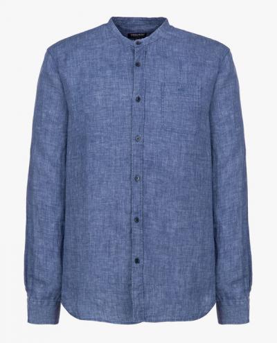 LINEN COREAN COLLAR SHIRT