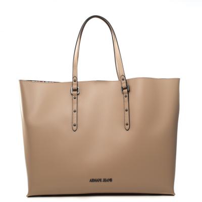 BORSA SHOPPER SIMILPELLE INTERNO A RIGHE