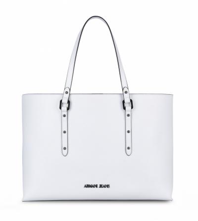 BORSA SHOPPER SIMILPELLE INTERNO A RIGHE