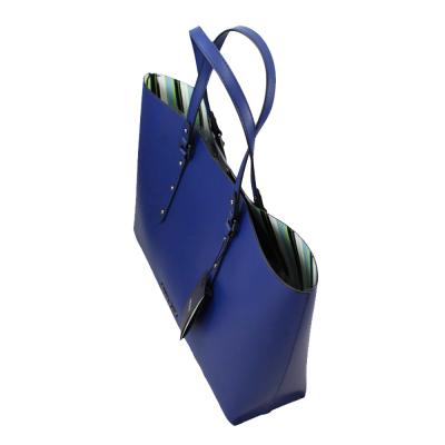 BORSA SHOPPER SIMILPELLE INTERNO A RIGHE