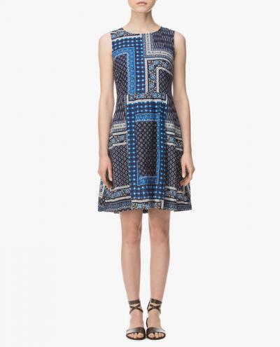 W'S PRINTED LINEN DRESS