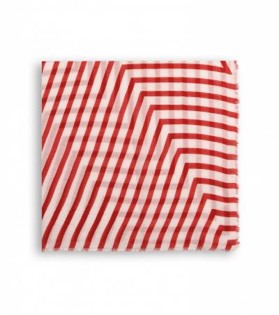 FOULARD IN TESSUTO STAMPATO A RIGHE ALL OVER