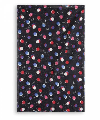 SCIARPA IN COTONE MODAL CON POIS ALL OVER