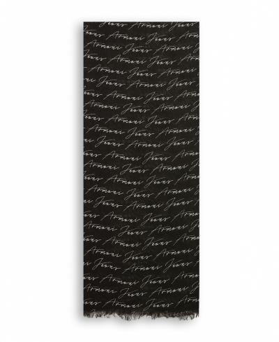 SCIARPA IN COTONE MODAL FIRMA LOGO ALL OVER