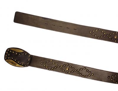 CINTURA PELLE CON BORCHIE