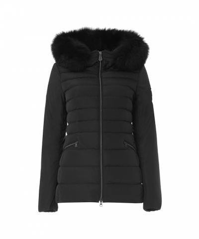 Piumino slim con collo in pelo TURMALET