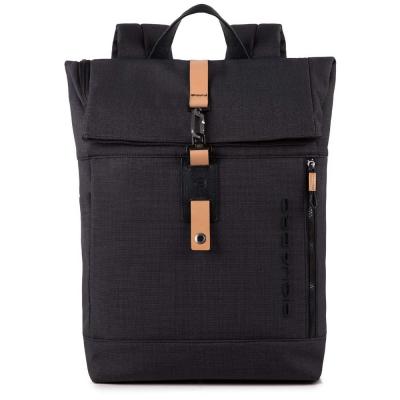 Zaino roll top porta PC con protezione antiurto, tasca portabottiglia, chiusura con moschettone Blade