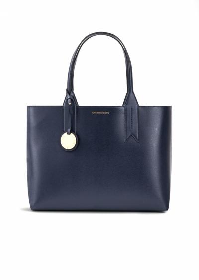 Shopper con charm logato