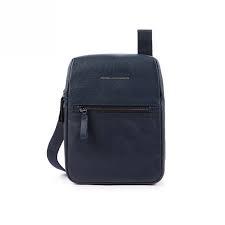 BORSELLO PICCOLO PORTA iPad 10,5 IN PELLE LINE BLU.