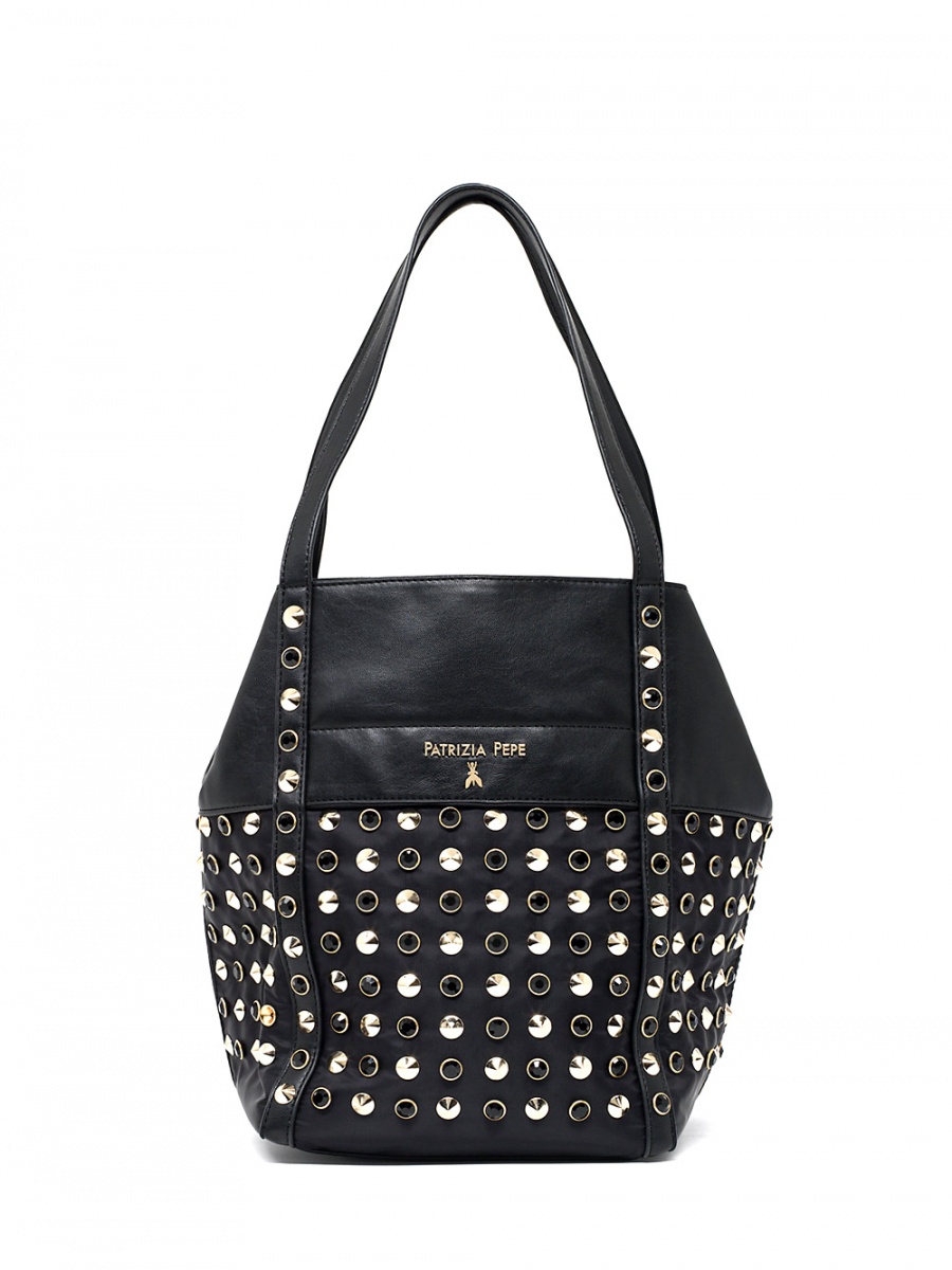 Patrizia Pepe BORSA TOTE CON BORCHIE E STRASS - 2V4330A1YD/K216 -  FeliceCasucci.it