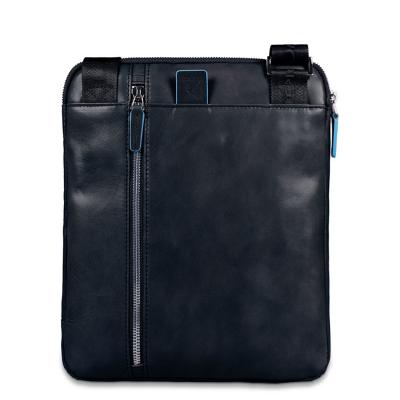 Borsello porta iPad/iPad®Air, doppia tasca frontale, tasca per lettore mp3 e passante per auricolari Blue Square