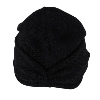 Cappello cuculo in maglia di lana con logo di strass