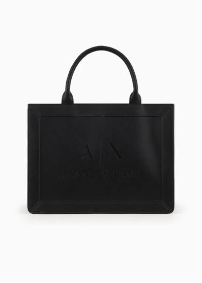 BORSA TOTE QUADRATA CON DOPPI MANICI