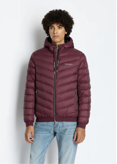 Piumino fullzip con cappuccio