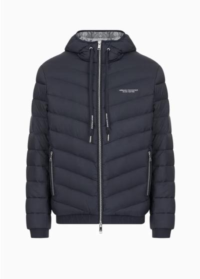 Piumino fullzip con cappuccio