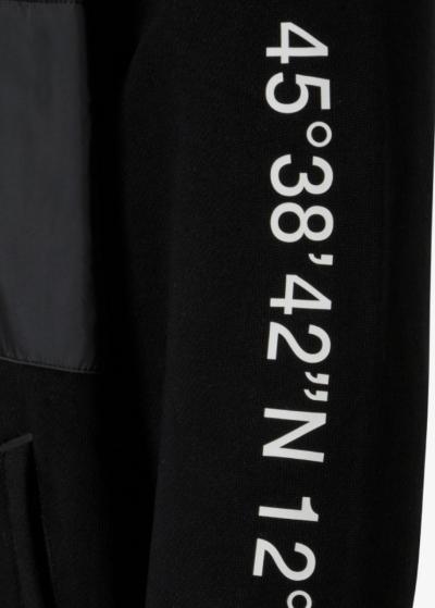 FULL ZIP FANCY COTTON FL NERO