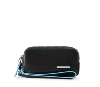 Pochette mini in pelle Blue Square nera