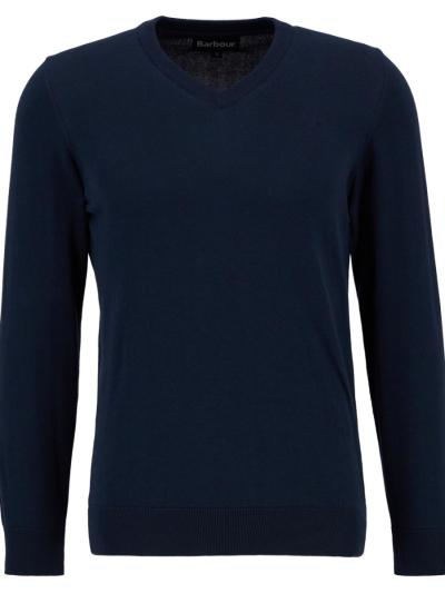 Maglione con scollo a V in cotone Pima