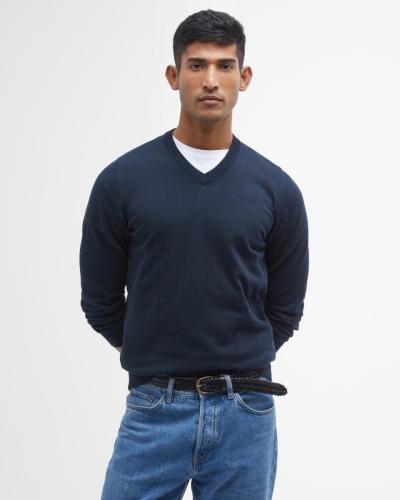 Maglione con scollo a V in cotone Pima