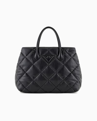 Borsa a mano grande effetto nappa matelassé