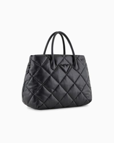 Borsa a mano grande effetto nappa matelassé