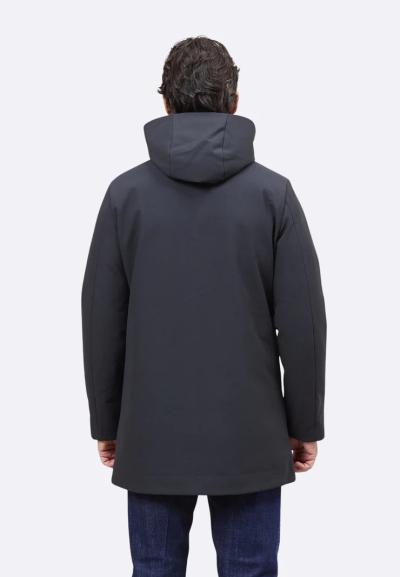 Heskimo Parka in Nylon con Cappuccio e Bottoni a Pressione