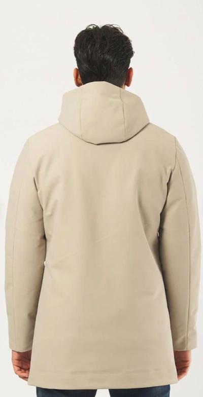 Heskimo Parka in Nylon con Cappuccio e Bottoni a Pressione