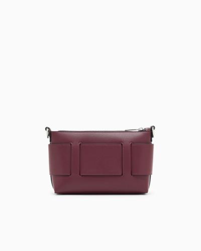 Borsa a spalla color block con maxi-logo