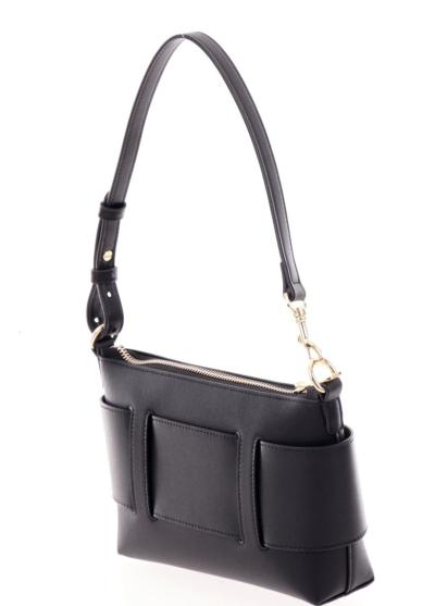 Borsa a spalla color block con maxi-logo