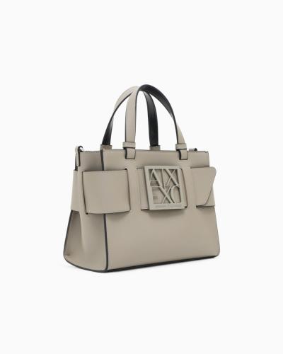 Tote bag media con doppi manici e tracolla