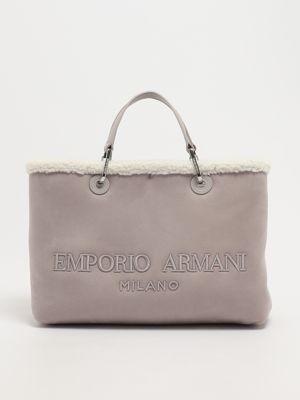 Borsa donna Emporio Armani MyEA in pelle scamosciata cruelty-free 