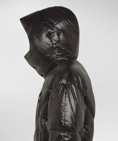 THUGGER LKS  Puffer jacket lucido con cappuccio