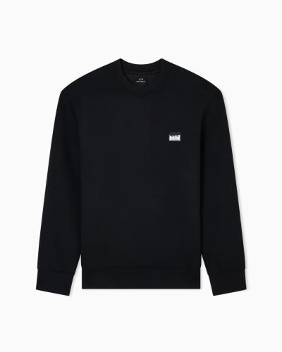 Felpa girocollo con patch