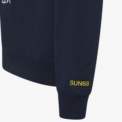 Felpa Peanuts con cappuccio e stampa navy blue