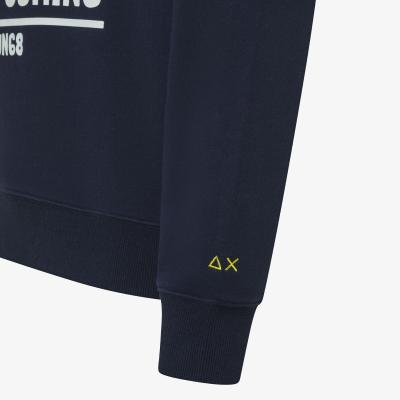 Felpa Peanuts in cotone con stampa navy blue