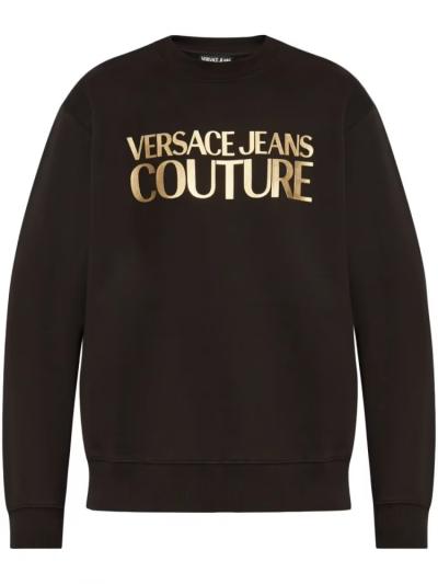 Felpa Versace Jeans Couture con logo nera