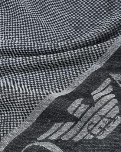 Sciarpa con motivo a micro quadretti sfumati