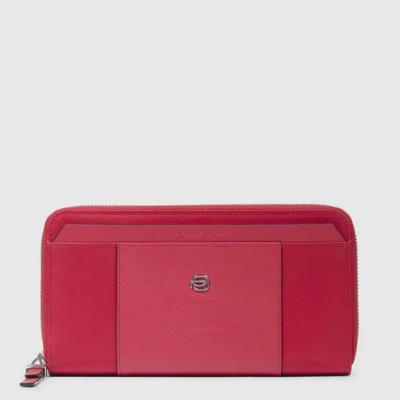 Portafoglio da donna grande con zip