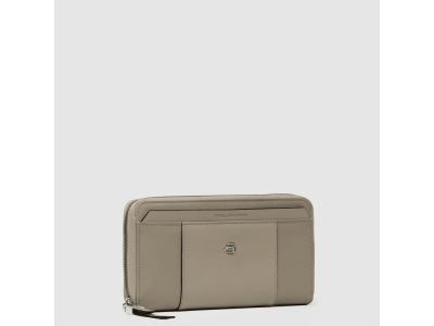 Portafoglio da donna grande con zip