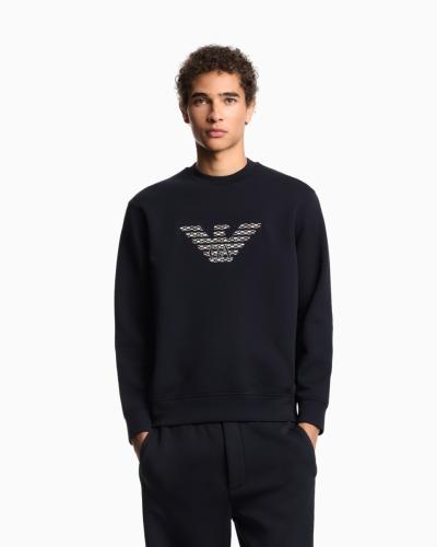 Felpa ASV in tessuto double-jersey con ricamo oversize